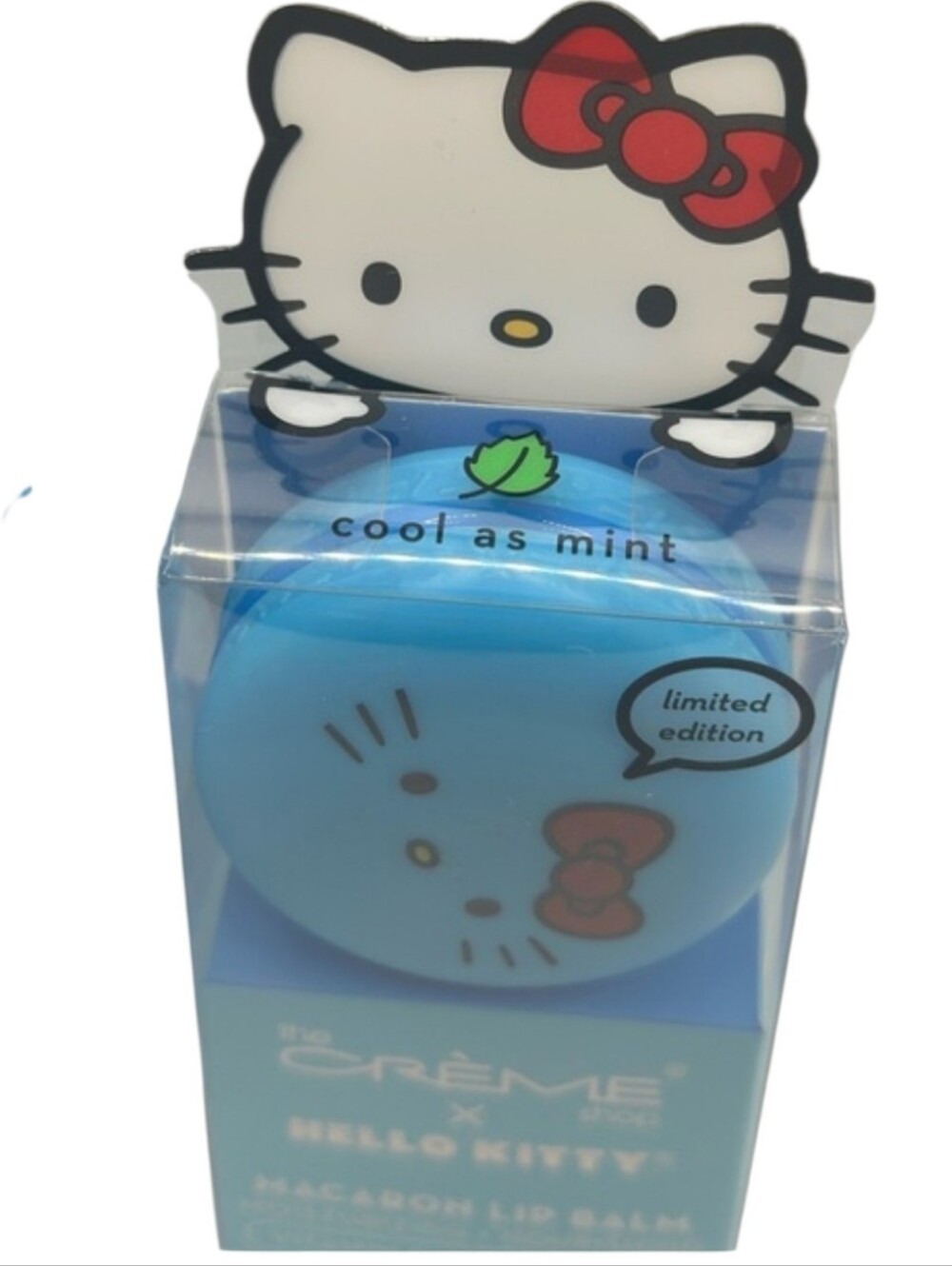 The Crème Shop x Hello Kitty Macaron Lip Balm - Cool As Mint Flavor Set Of 1 NEW - Picture 5 of 6